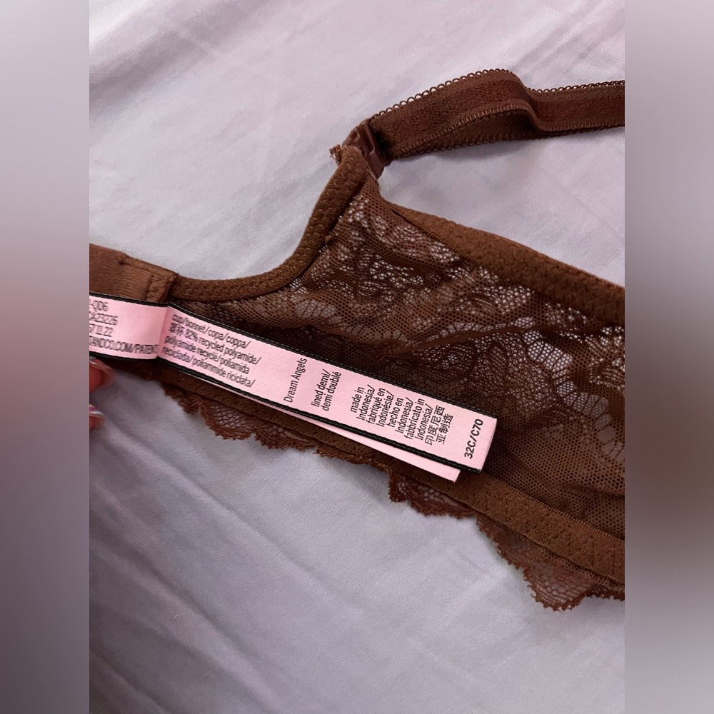 Victoria’s Secret | New | Dream Angels | Lined Demi Brown 32C Bra - Picture 9 of 10